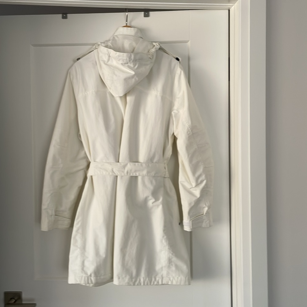 XL - NWOT - Lands' End White Hooded Jacket with belt - Picture 6 of 6